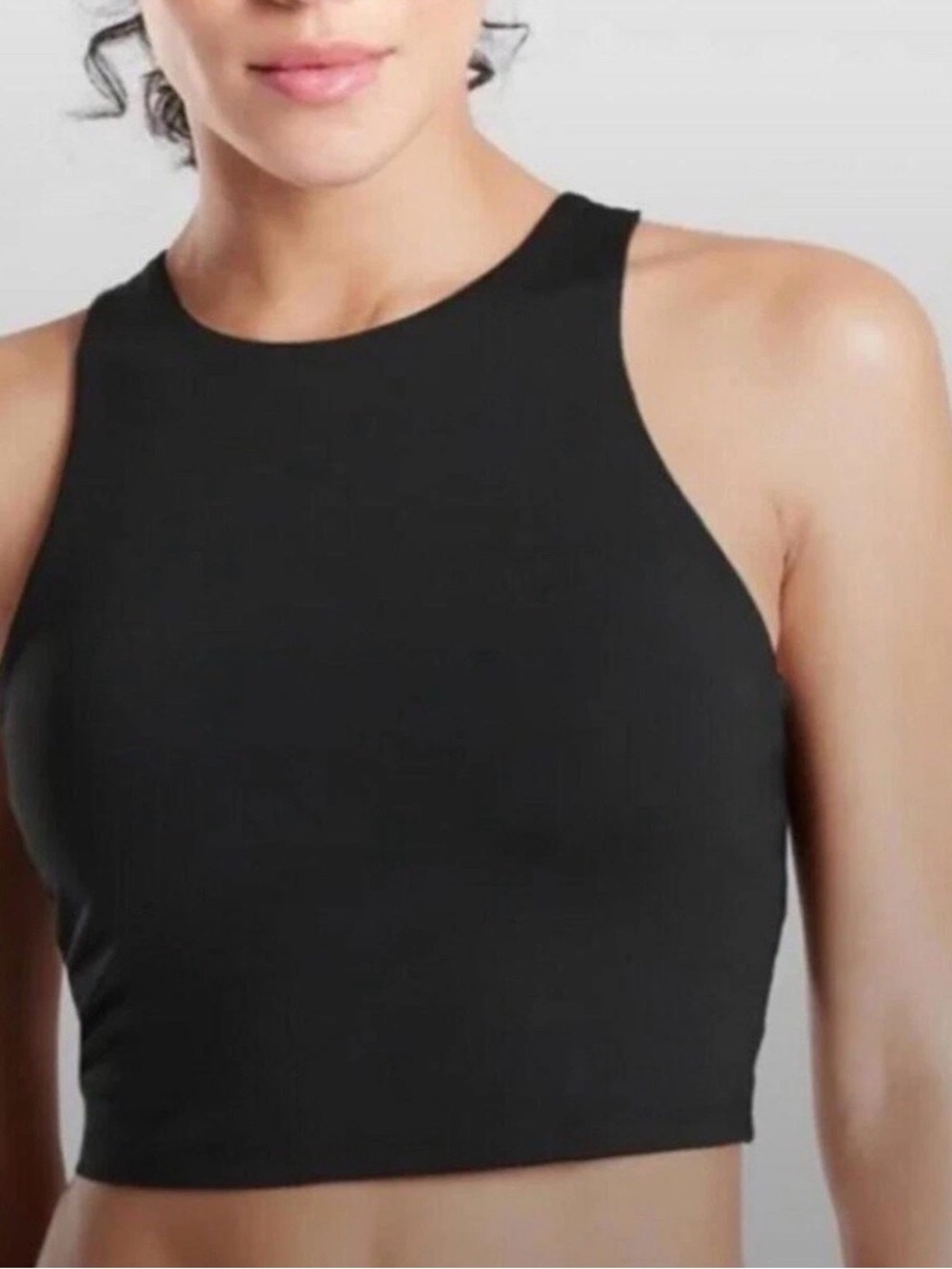 Athleta Conscious Crop A-C Black XS NWT Built-In Bra Yoga Tank